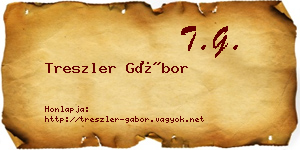 Treszler Gábor névjegykártya