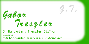 gabor treszler business card